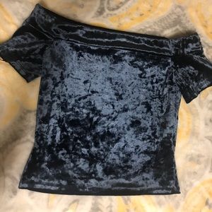 Velvet blue top